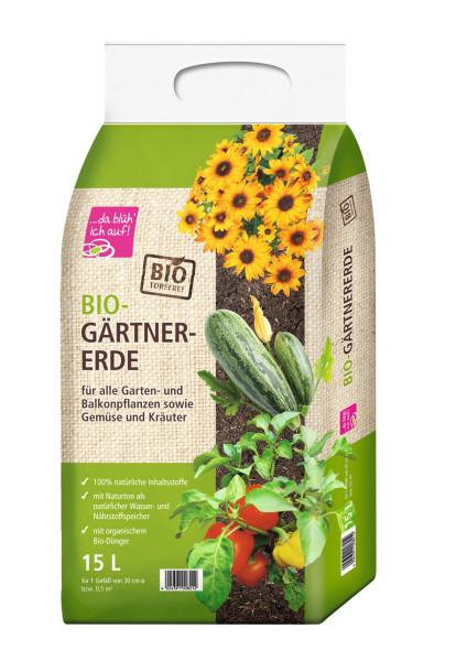 da blüh ich auf Bio-Gärtner-Erde - 15 Liter
